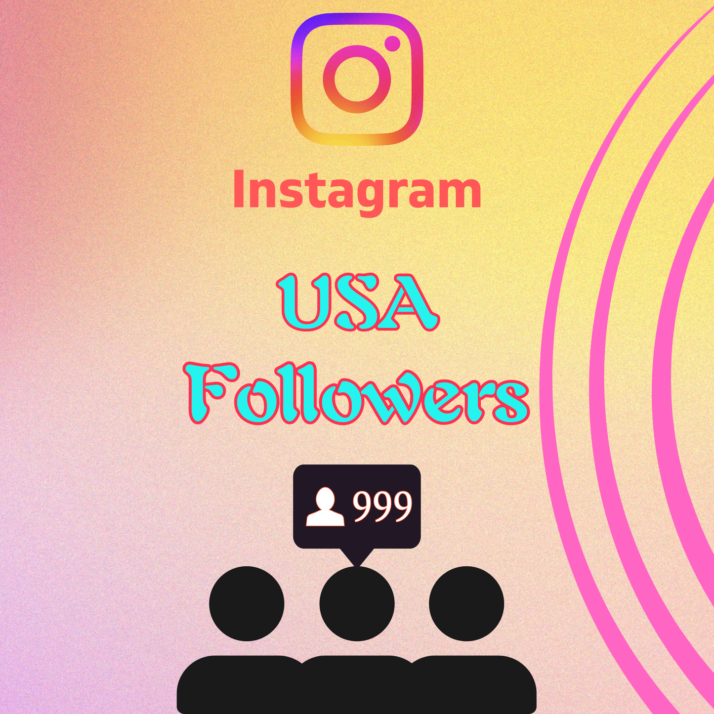 Instagram USA Followers | 1K | Premium Quality | Custom Package  Upto 1 Million